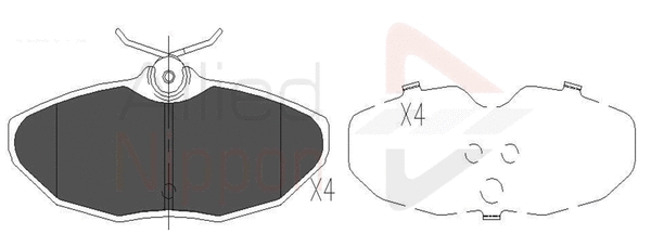 Brake Pad Set, disc brake (ADB01104)