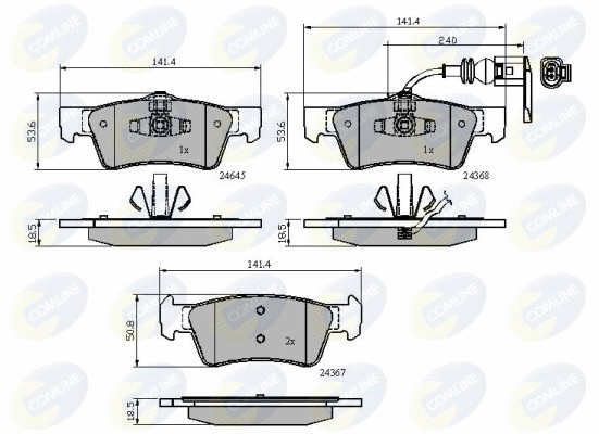 Brake Pad Set, disc brake (CBP12015)