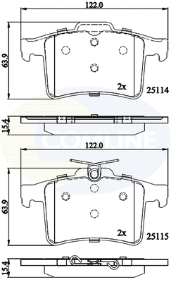 Brake Pad Set, disc brake (CBP06095)