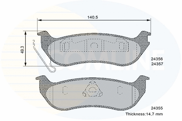 Brake Pad Set, disc brake (CBP36087)