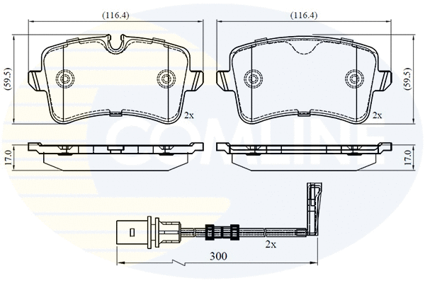 Brake Pad Set, disc brake (CBP22391)