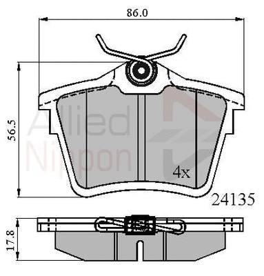 Brake Pad Set, disc brake (ADB01252)