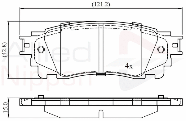 Brake Pad Set, disc brake (ADB02460)