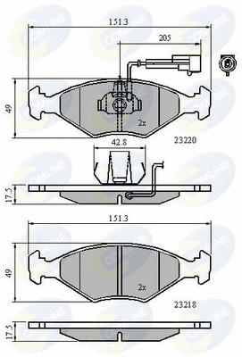 Brake Pad Set, disc brake (CBP11295)