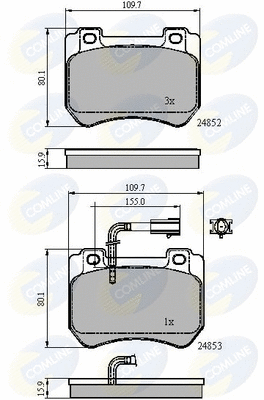 Brake Pad Set, disc brake (CBP12102)