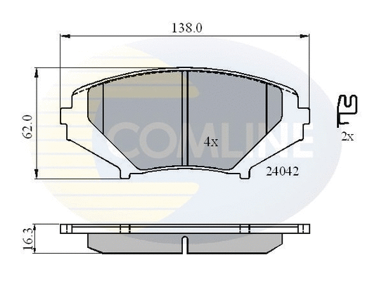 Brake Pad Set, disc brake (CBP31246)