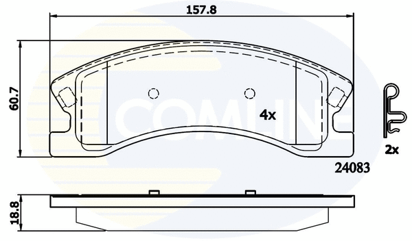 Brake Pad Set, disc brake (CBP31202)