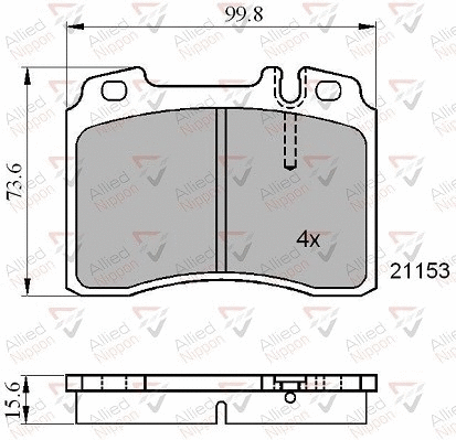 Brake Pad Set, disc brake (ADB01006)