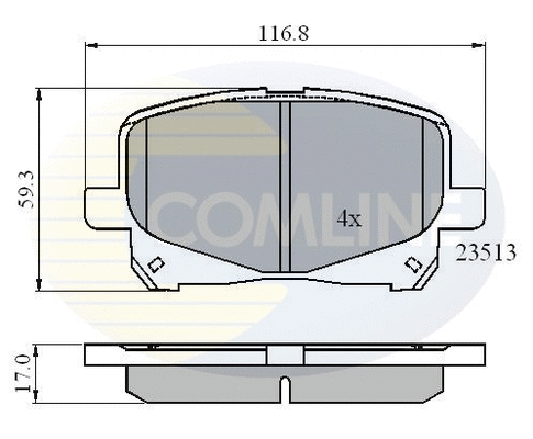 Brake Pad Set, disc brake (CBP0904)