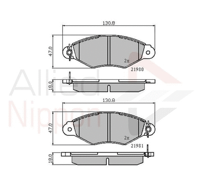 Brake Pad Set, disc brake (ADB0485)