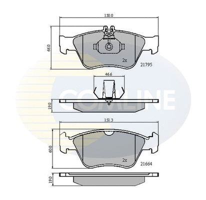 Brake Pad Set, disc brake (CBP0274)