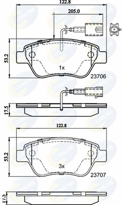 Brake Pad Set, disc brake (CBP11037)