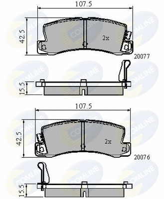 Brake Pad Set, disc brake (CBP3864)