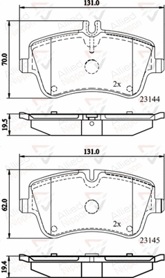 Brake Pad Set, disc brake (ADB0854)