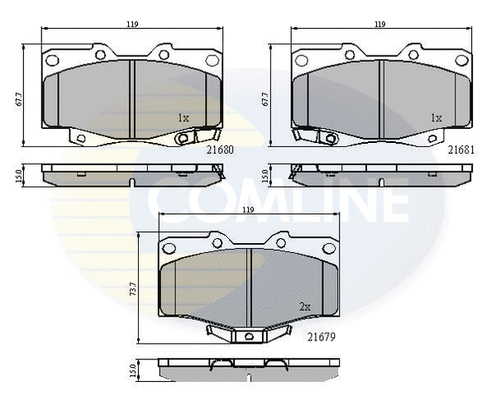 Brake Pad Set, disc brake (CBP3333)