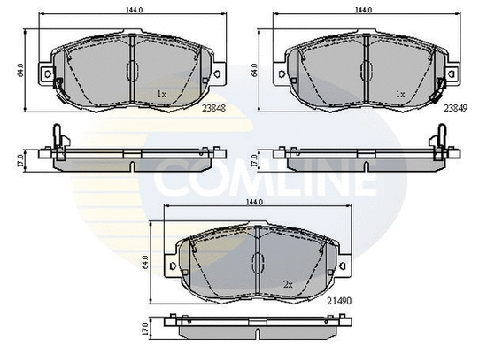 Brake Pad Set, disc brake (CBP3789)