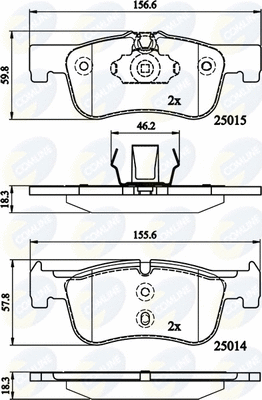 Brake Pad Set, disc brake (CBP02148)