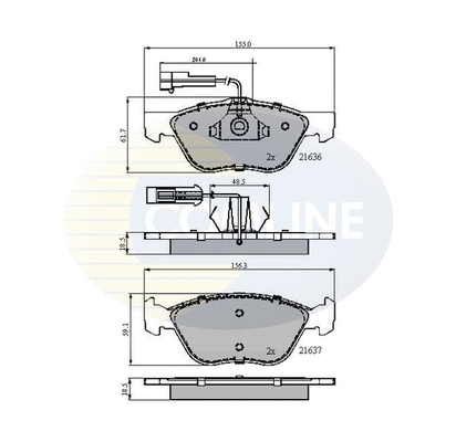 Brake Pad Set, disc brake (CBP1897)