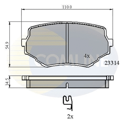 Brake Pad Set, disc brake (CBP3475)