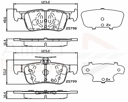 Brake Pad Set, disc brake (ADB02243)