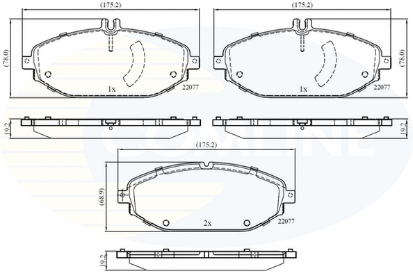 Brake Pad Set, disc brake (CBP02364)
