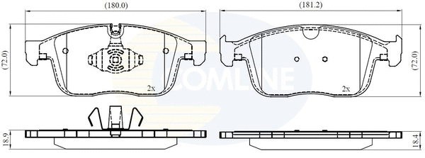 Brake Pad Set, disc brake (CBP02459)