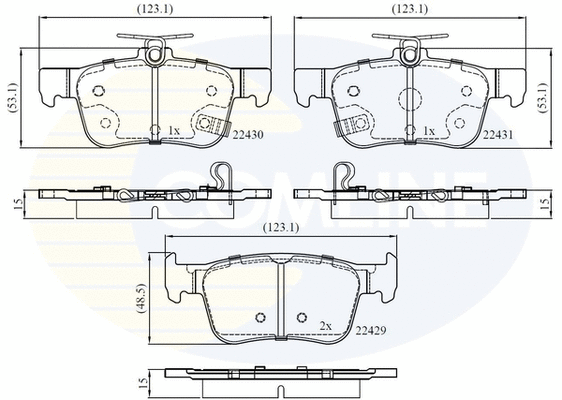 Brake Pad Set, disc brake (CBP32407)