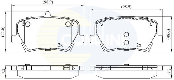 Brake Pad Set, disc brake (CBP02393)