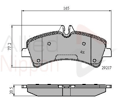 Brake Pad Set, disc brake (ADB01575)
