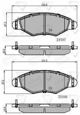 Brake Pad Set, disc brake (ADB01131)