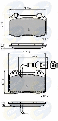 Brake Pad Set, disc brake (CBP11737)