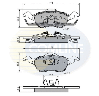 Brake Pad Set, disc brake (CBP0490)