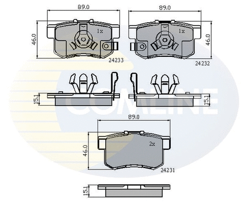 Brake Pad Set, disc brake (CBP31736)