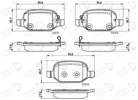 Brake Pad Set, disc brake (ADB32139)