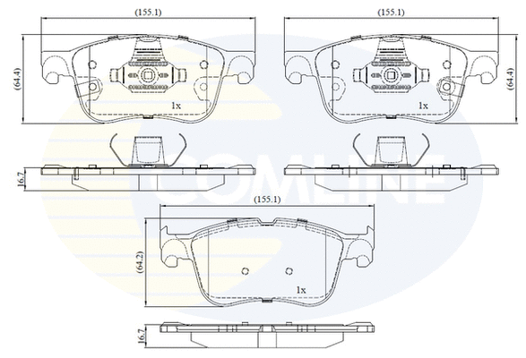 Brake Pad Set, disc brake (CBP32462)