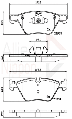 Brake Pad Set, disc brake (ADB02011)