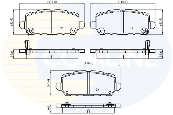 Brake Pad Set, disc brake (CBP32332)