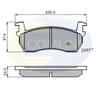 Brake Pad Set, disc brake (CBP0366)