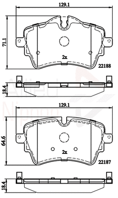 Brake Pad Set, disc brake (ADB02261)