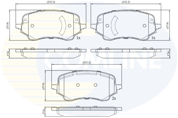 Brake Pad Set, disc brake (CBP02740)