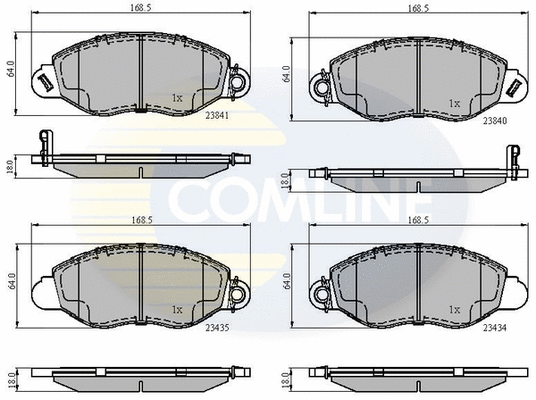 Brake Pad Set, disc brake (CBP31107)