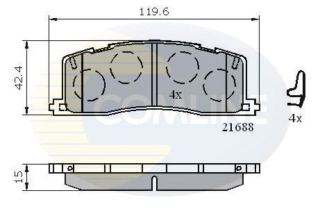 Brake Pad Set, disc brake (CBP3443)