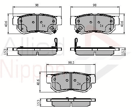 Brake Pad Set, disc brake (ADB3879)