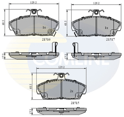 Brake Pad Set, disc brake (CBP3232)