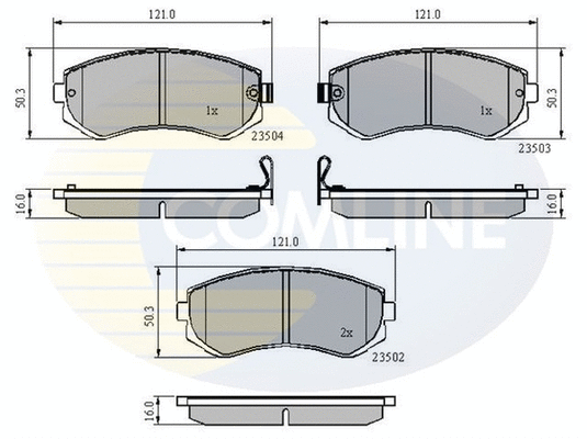 Brake Pad Set, disc brake (CBP3484)