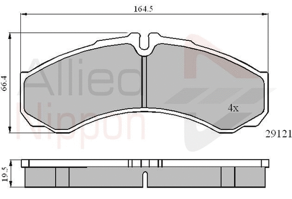 Brake Pad Set, disc brake (ADB0931)