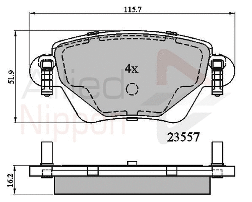 Brake Pad Set, disc brake (ADB01114)