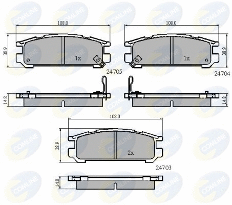 Brake Pad Set, disc brake (CBP3218)