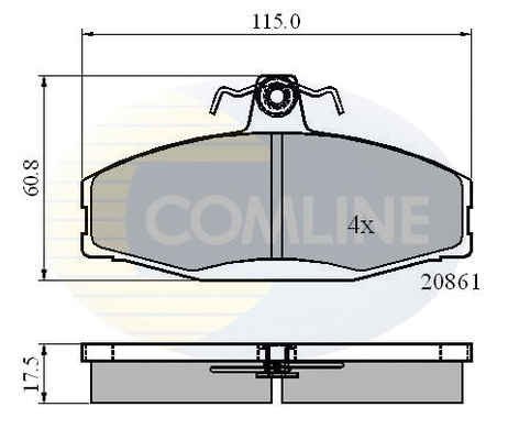 Brake Pad Set, disc brake (CBP0928)