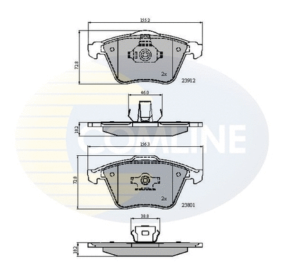 Brake Pad Set, disc brake (CBP01607)